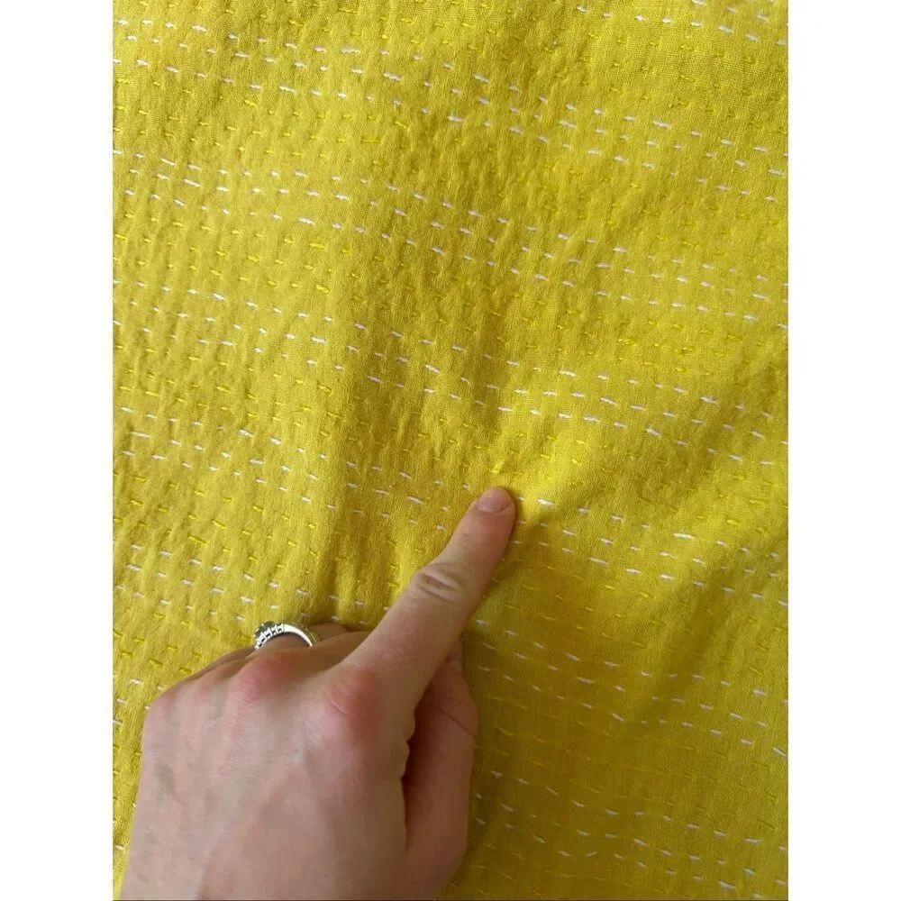West Elm 2 Cotton King Shams‎ Yellow 20x36